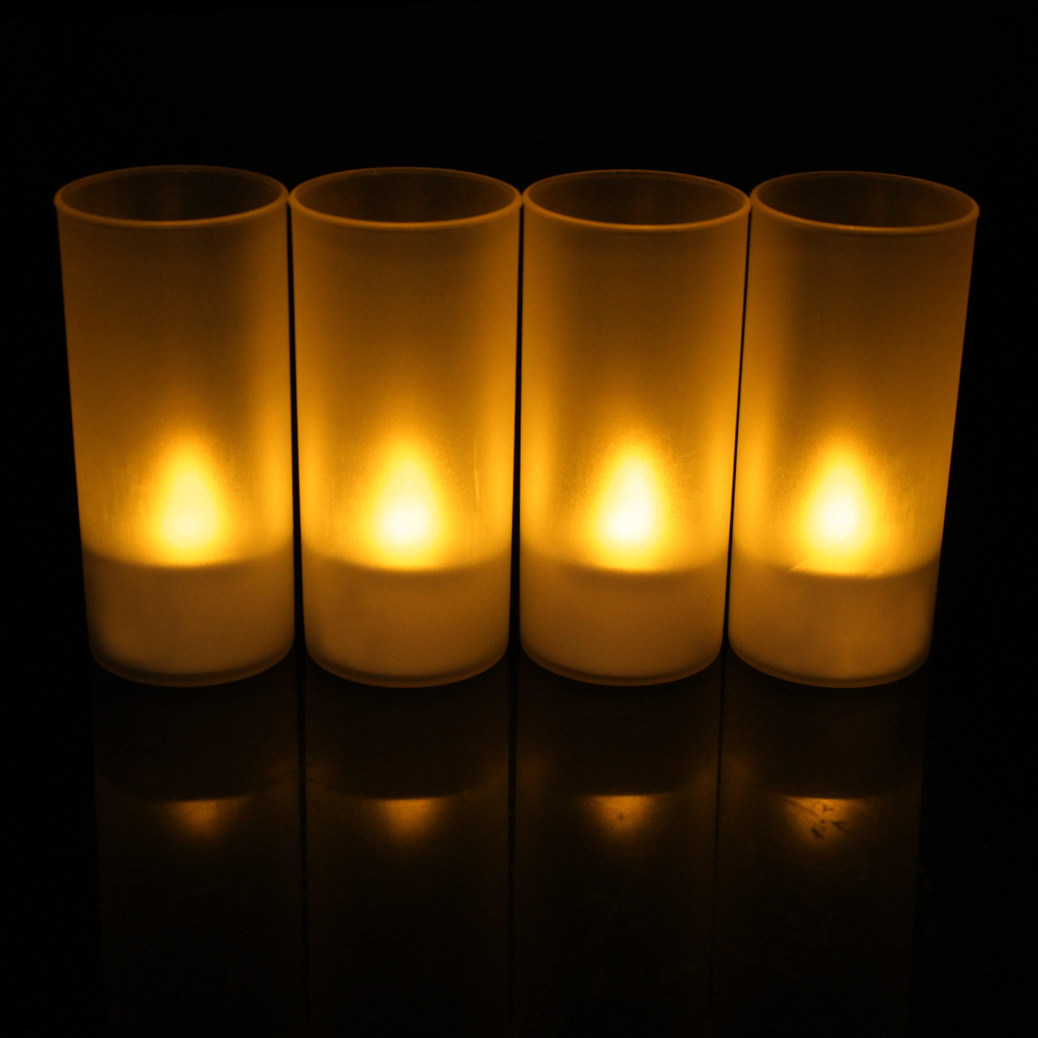 Rechargeable Led Candle Set with Charging Base Flameless Battery Operated Candle for Wedding Festival Party Indoor Decoration