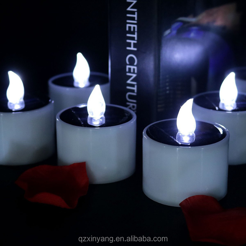 Solar Led Candle Hot Sale Outdoor Rechargeable Solar Power Cemetery Candle