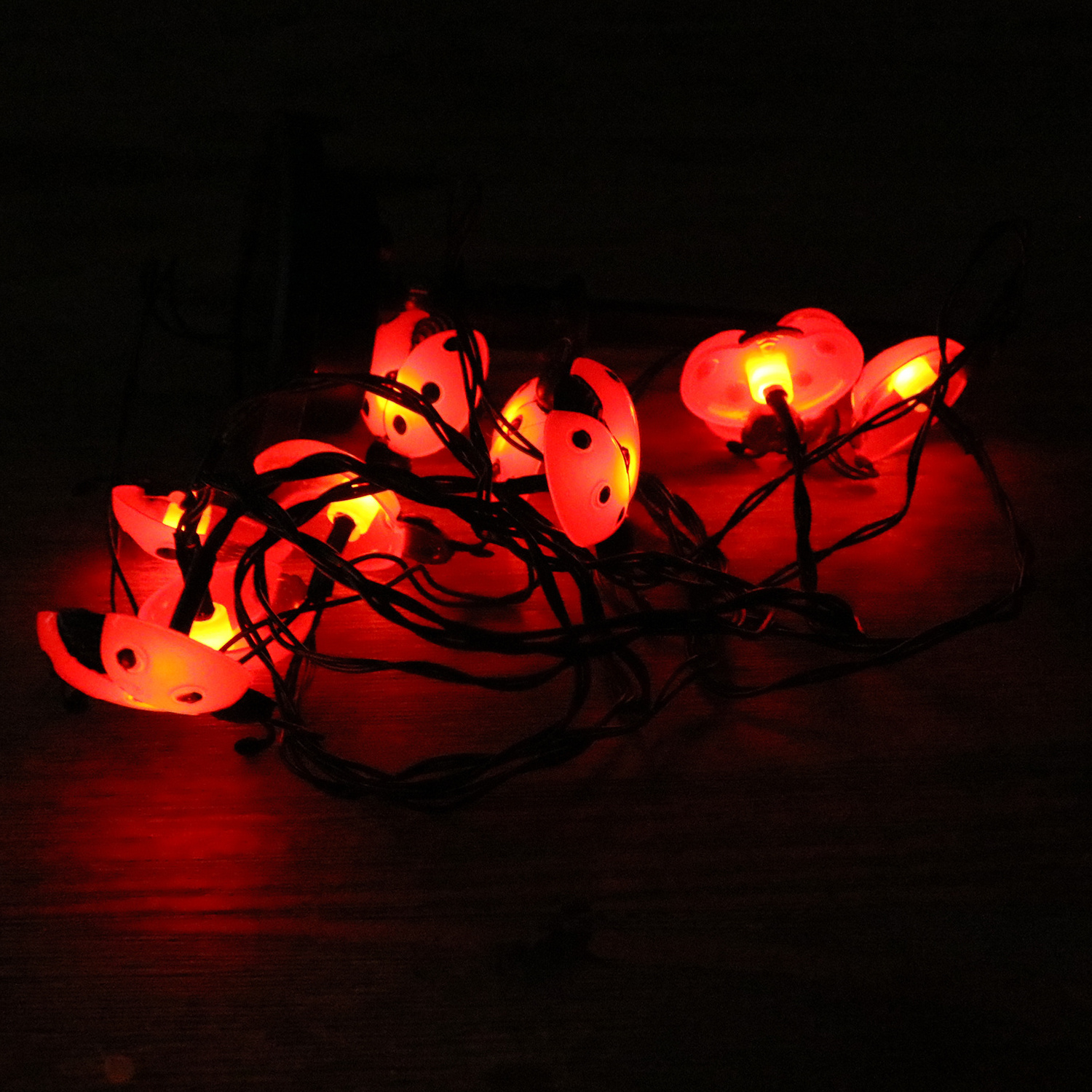 New Modeling Solar Simulation Seven-Star Ladybug String Lights for Garden Lawn Decoration