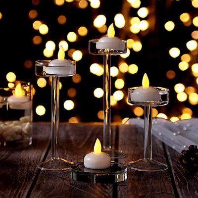 LED Floating Candles Battery Operated Flickering Candle Waterproof Flameless Candle For Wedding, Party, Centerpiece, Pool