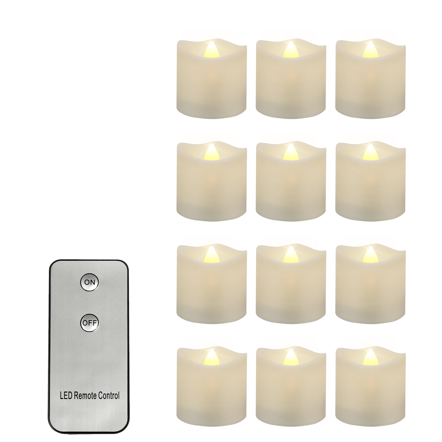 Battery Tea Lights Bulk Long-Lasting Tea Lights Flameless Flickering 2Keys remote control for Home Decoration