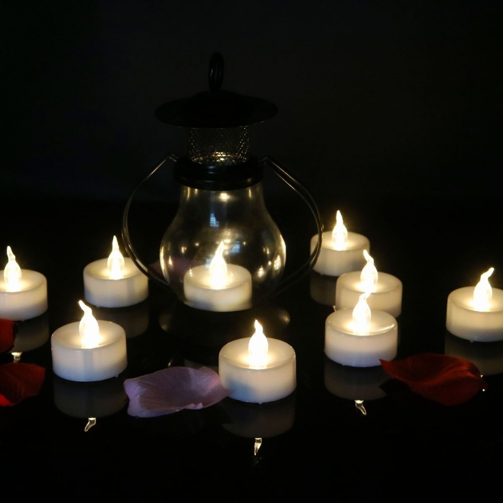 LED Tea lights Battery-Operated flameless Candles Lights For Wedding Birthday Party-Warm White