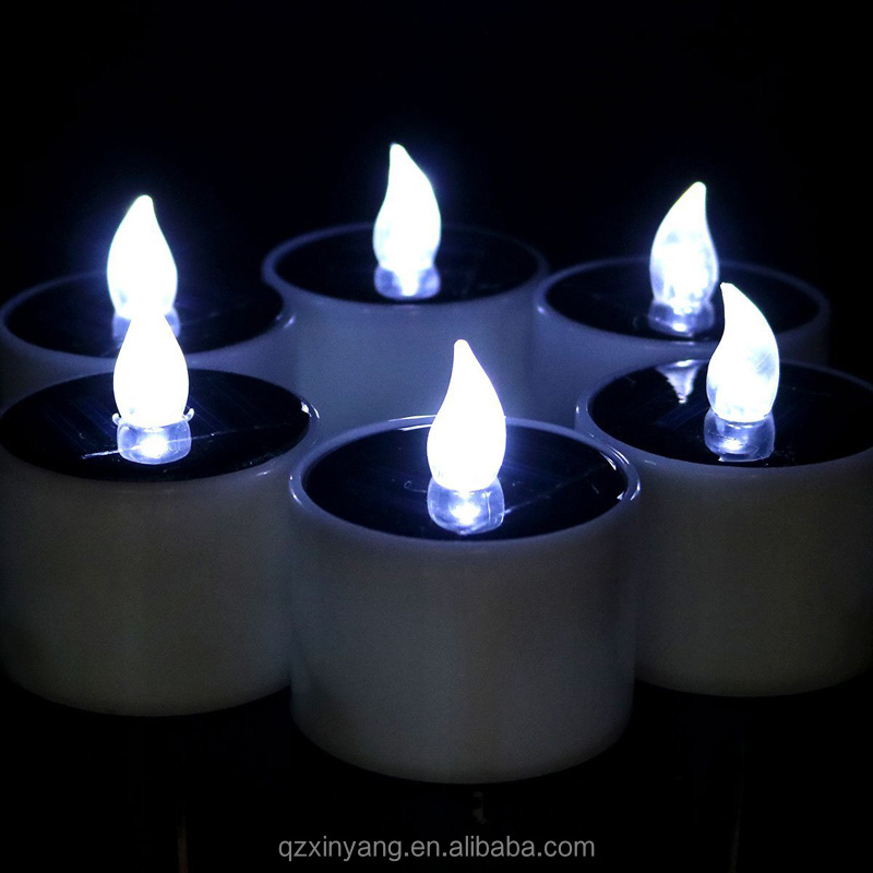 Solar Led Candle Hot Sale Outdoor Rechargeable Solar Power Cemetery Candle