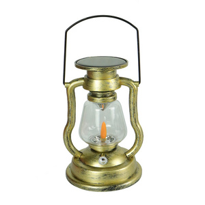 SPL31B42F Solar Dance Flame Light Oil Light Material LED Camping Lantern Led Lamp, Solar Power PP Hanging Lantern, Waterproof 30