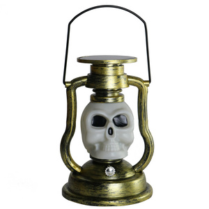 SPL50B40 LED Waterproof Solar Gold Color Changing Bone Portable Oil Lamp For Party Decor,Halloween Decoration Solar Lantern