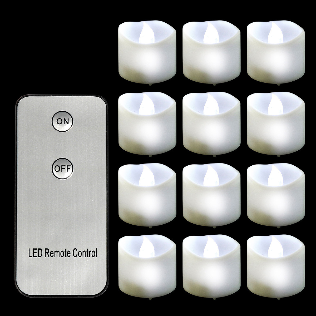 Battery Tea Lights Bulk Long-Lasting Tea Lights Flameless Flickering 2Keys remote control for Home Decoration