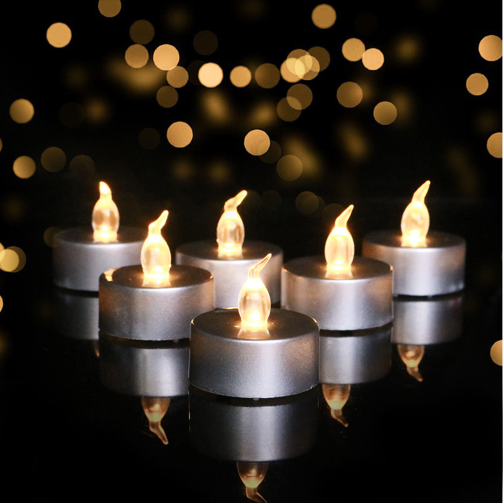 LED Tea lights Candles Battery Operated Warm White Flickering Flameless Tealight Candles for Holiday Party Decoration