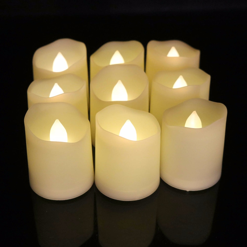 Battery Operated Tea Lights Candles Flameless Votive Candle with Remote Flickering LED Tealight Candles Home Wedding Party