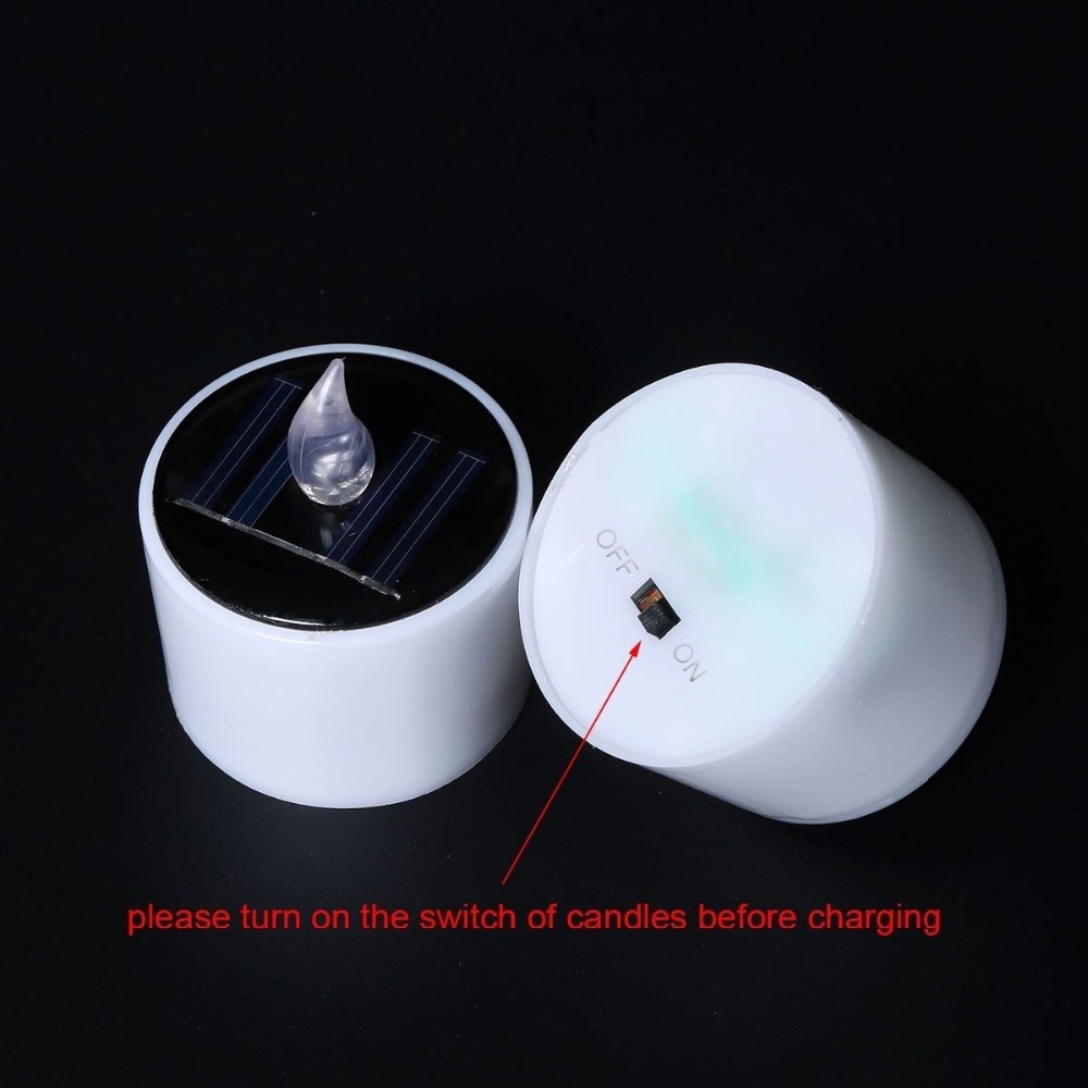 Unique waterproof Solar LED Candle rechargeable envirenmantal safety tealight