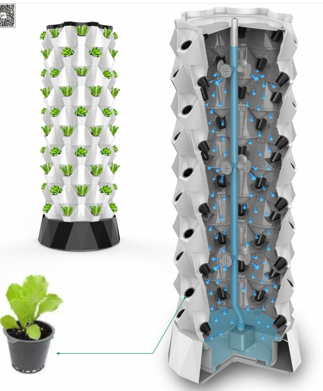 Aeroponics complete growing systems vertical hydroponic greenhouse Aeroponics  for sale