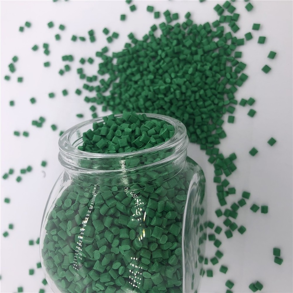 100% virgin Plastic PP/PE /ABS/PET Granulates green color masterbatch