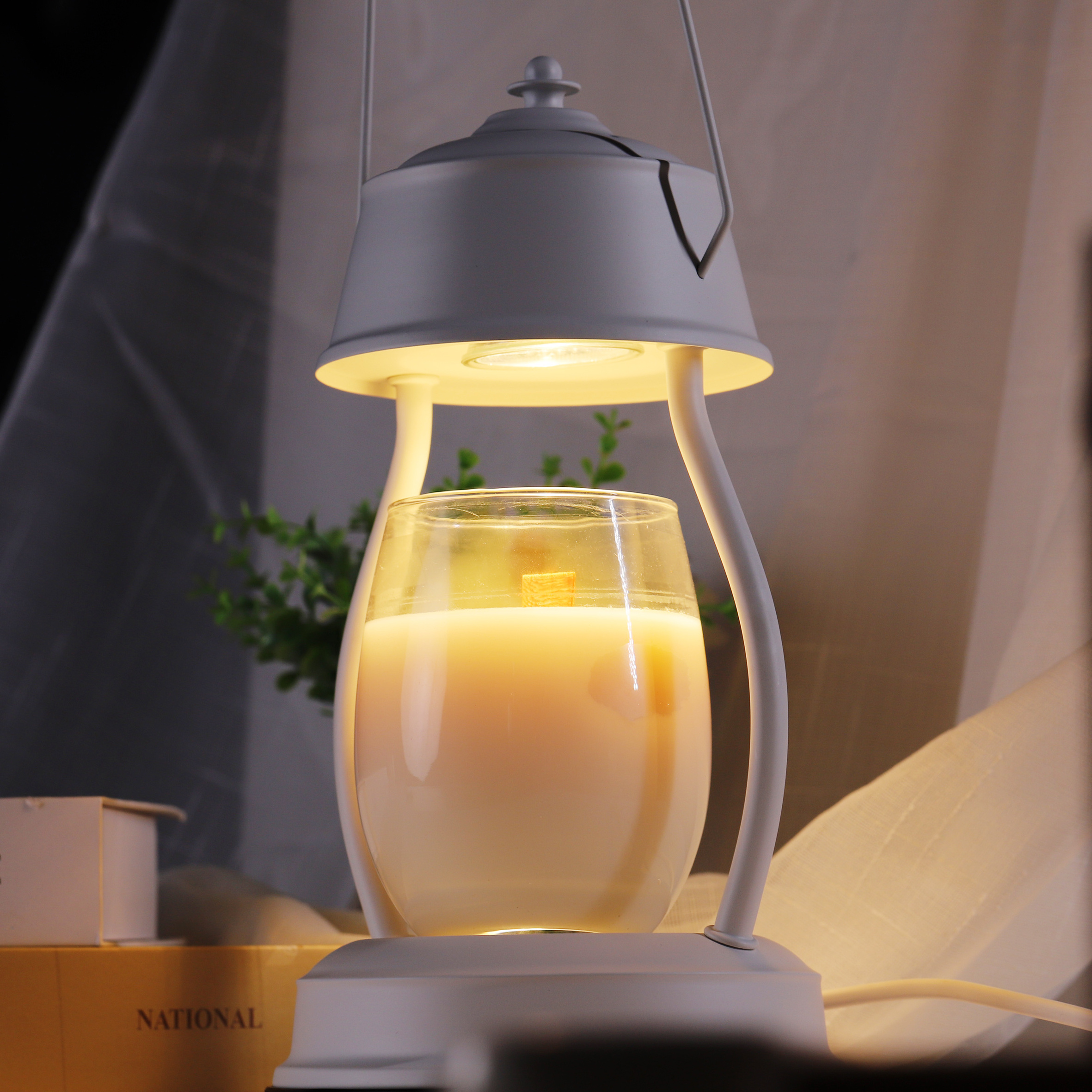 Home 220V Hurricane Candle Warmer Lamp Decorating with Yankee Jar Fragrance Lanterns Home Candle Table Light With dimmer switch