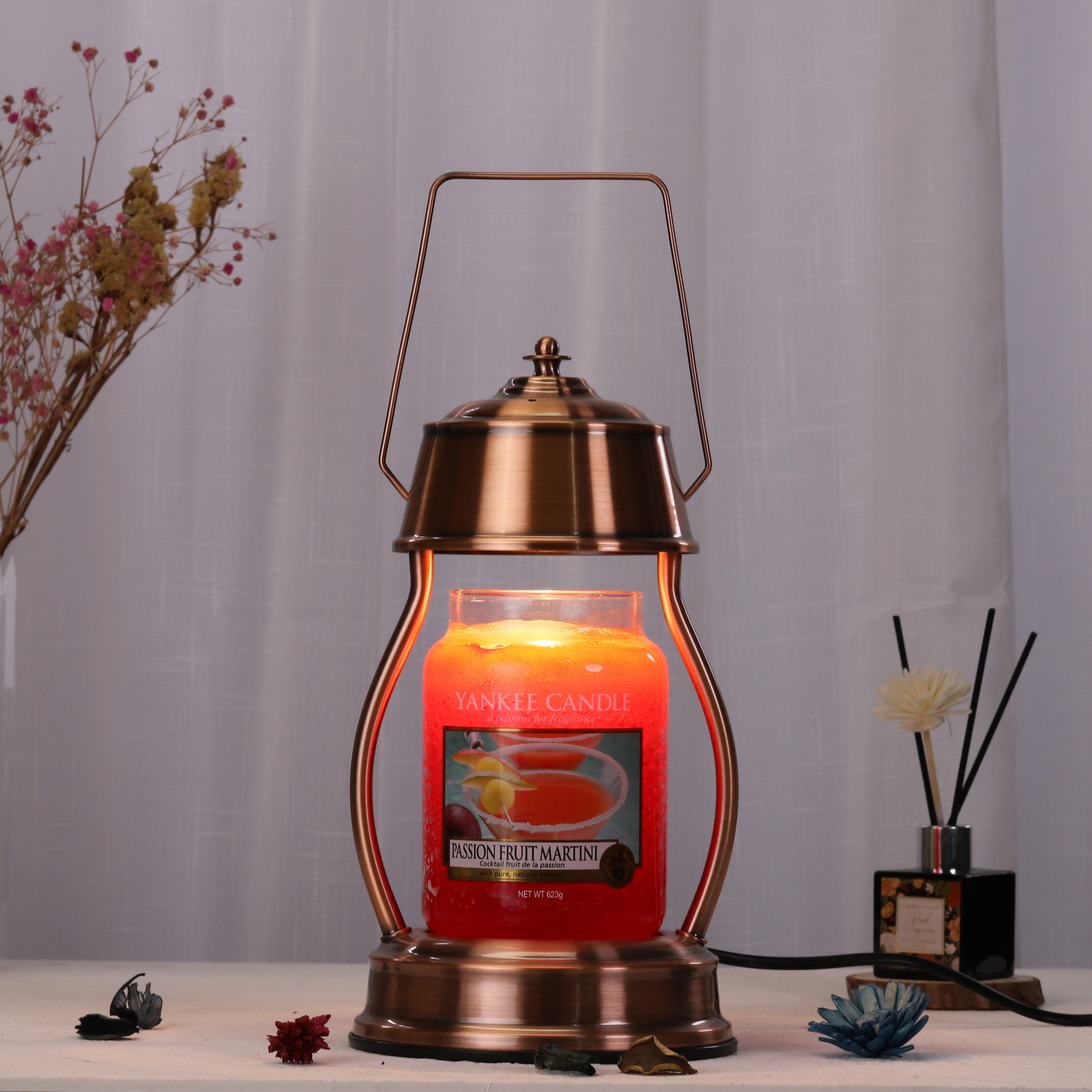 factory direct supply electric 220V incense burner home fragrance copper metal classical hurricane KC candle warmer lantern