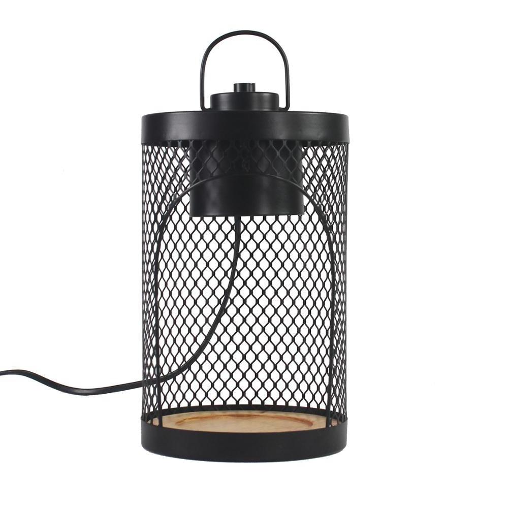 KC CE 110V 220V Pretty Grid Cage Electric Metal Candle Warmer Lantern Lamp black bedroom living room wax melt candle warmer