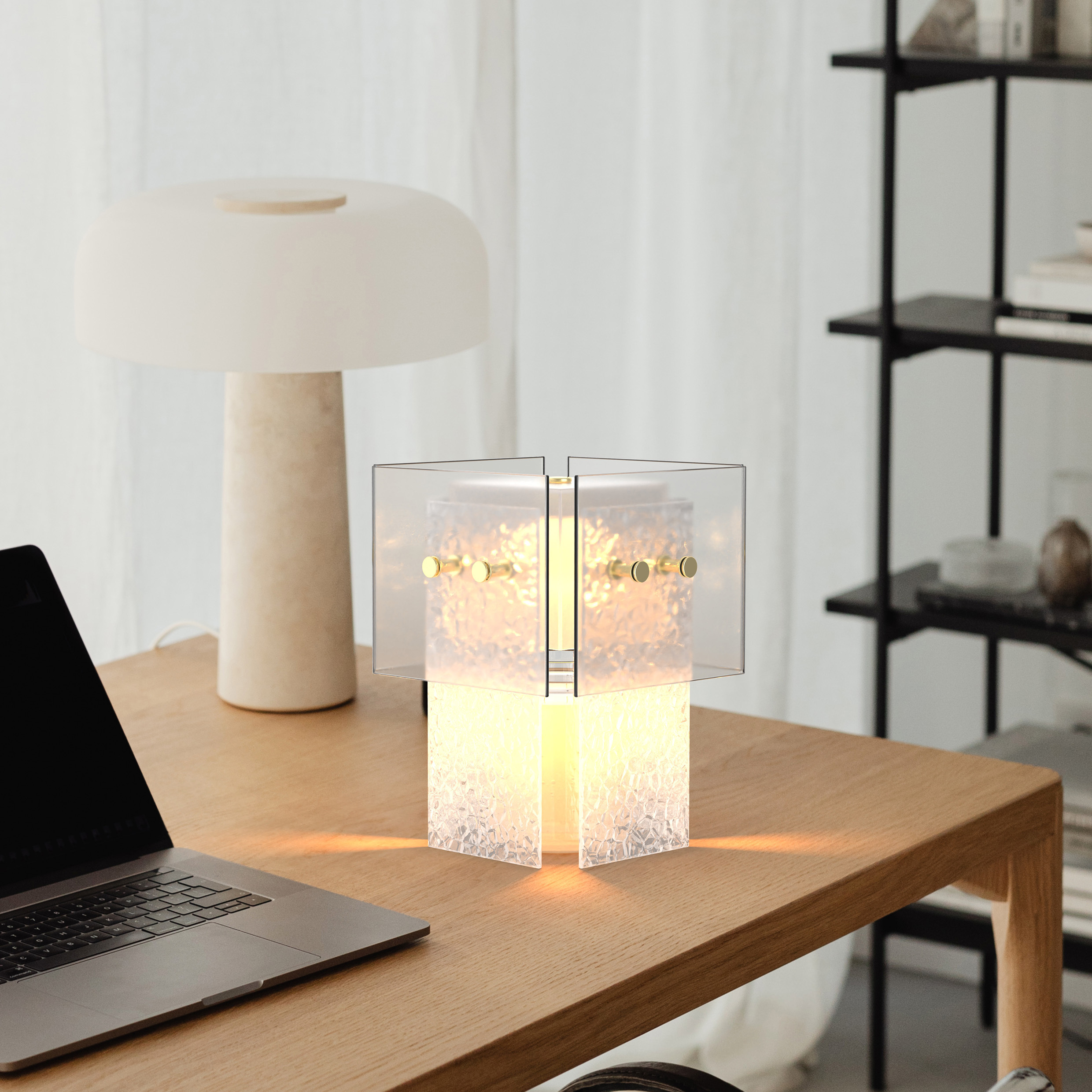 NEW creative design home table lamp Acrylic material fragrance candle warmer lamp electric soft light GU10 halogen bulb 110-240V