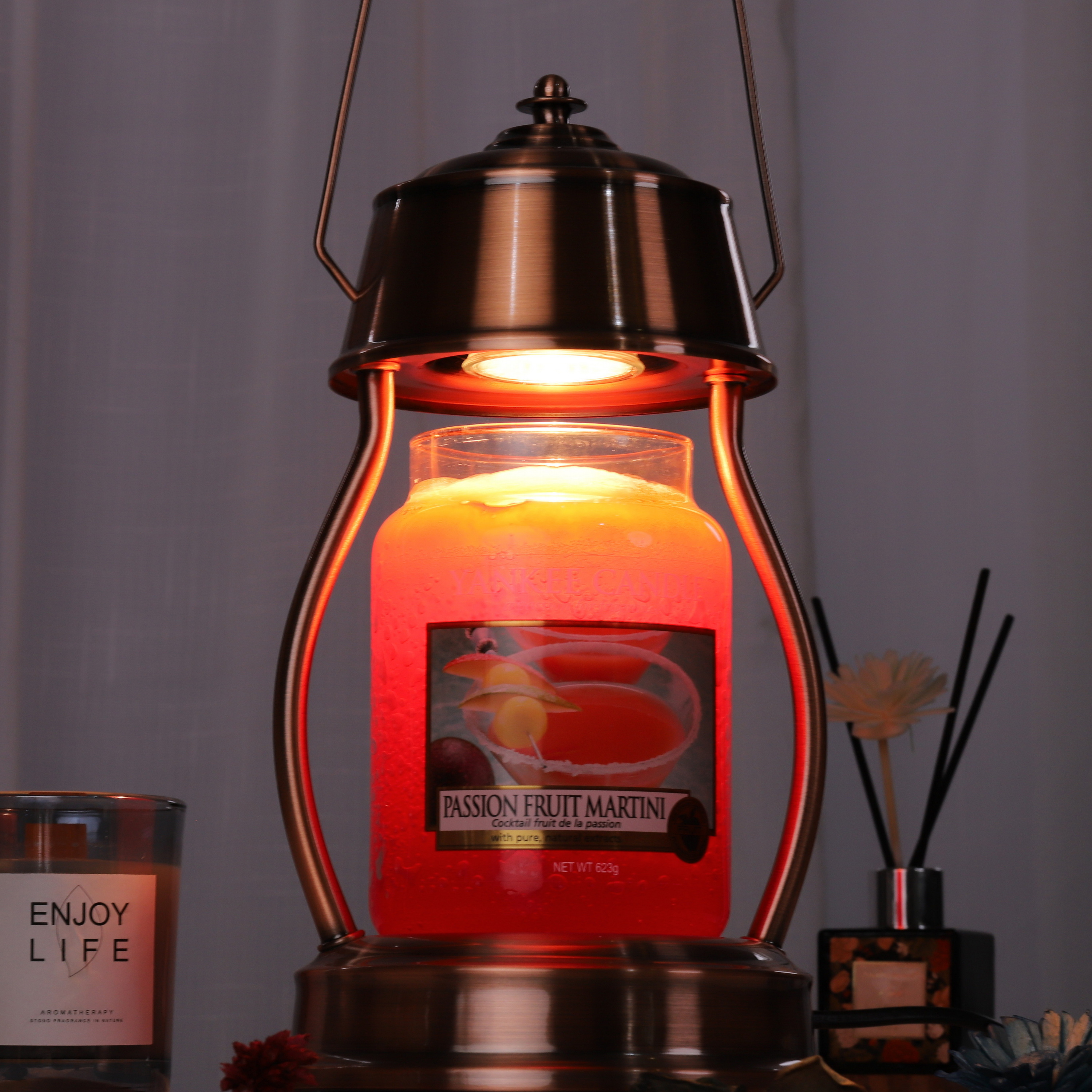 factory direct supply electric 220V incense burner home fragrance copper metal classical hurricane KC candle warmer lantern