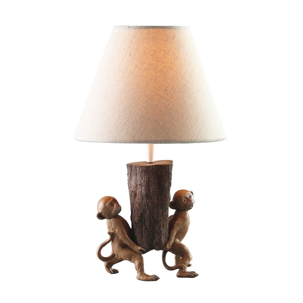 Creative Cute Resin Lamp Monkey Lamp-Moving the wood tree-Home Decorative natural style table lamp