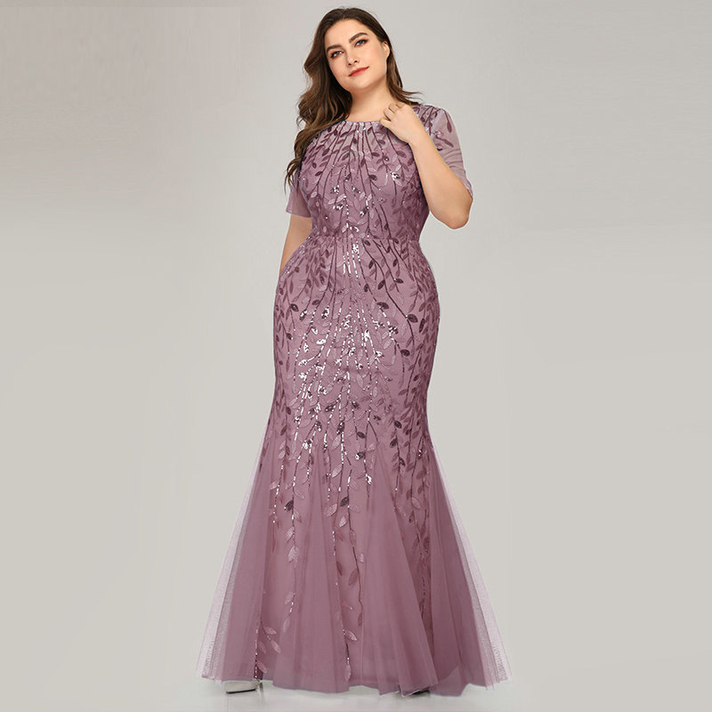 Ladies Plus Size Gowns Prom Maxi Party Bridesmaid Dress Women Mother Of The Bride Clothing Sequin Evening Dresses Elegant