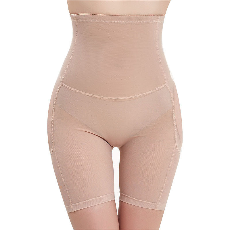 Women Breathable Mesh High Waist Tummy Control 4 Removable Pads Panty Enhance Butt Lifter Hip Body Shaper