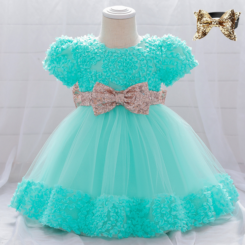 Baby Events Party Wear Tutu Tulle Infant Christening Gowns Girls Toddler Evening Dress  Princess Dresses