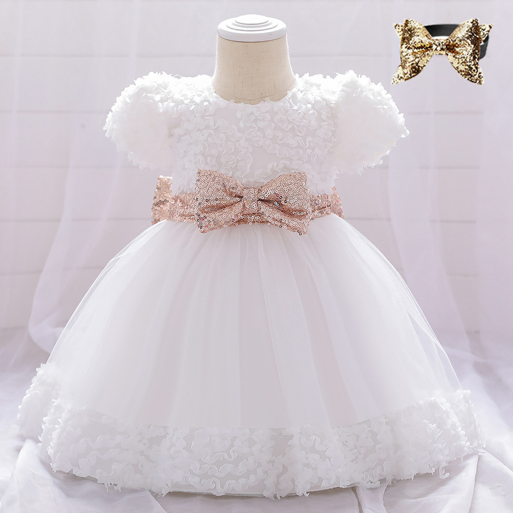 Baby Events Party Wear Tutu Tulle Infant Christening Gowns Girls Toddler Evening Dress  Princess Dresses