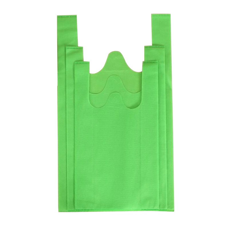 ECO Friendly D cut pp non woven T-shirt bag Easy degradation S# non-woven shopping bags gift bags