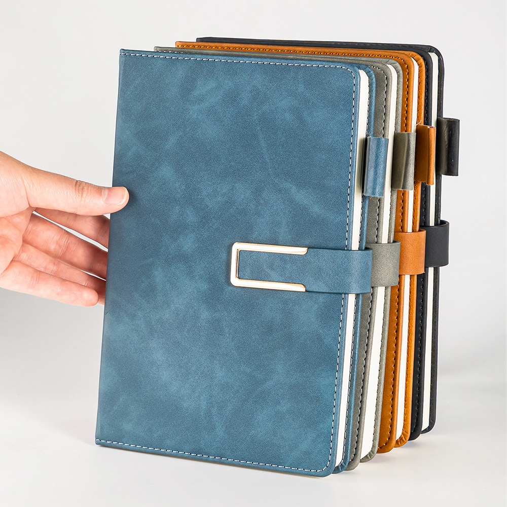 Custom logo Hardcover Notebook A5 Pu Leather Hardcover Gift unique notebook journal plan book