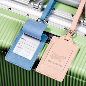 High quality PU leather material waterproof durable travel bag luggage tag hot selling wholesale matching luggage tag