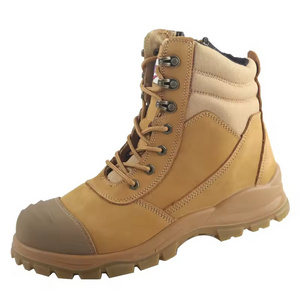 Factory direct sales safety boots professional S1 anti-static soft waterproof trimmed leather steel toe safety boots