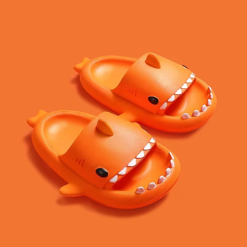 Shark cartoon slippers summer household children's shoes non-slip soft bottom sandals and slippers