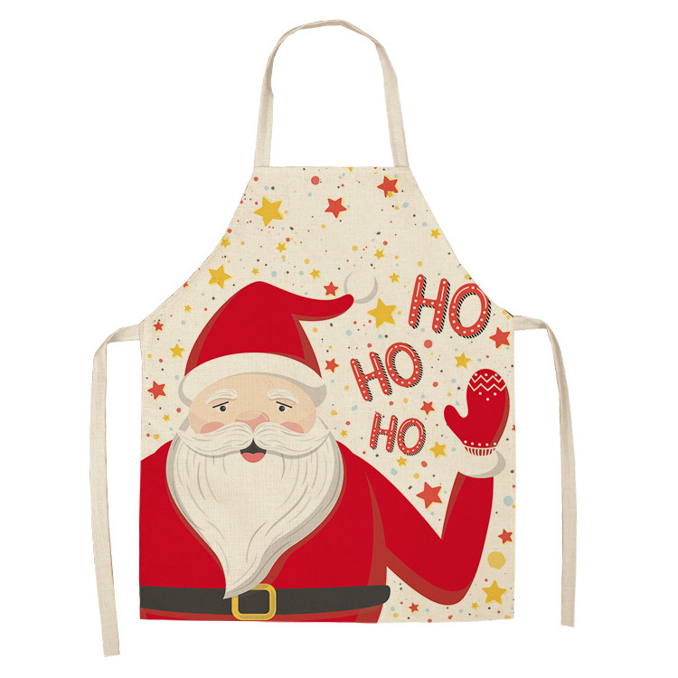 Merry Christmas Cheap Bulk Christmas Kitchen Printed Gift Children's Kids Family Matching Aprons