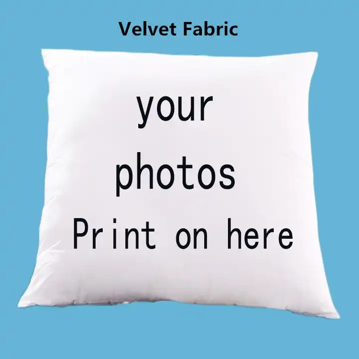 Picture Logo Customization Soft Short Plush Velvet Decorative Pillow Case Hotel Home Custom 45x45CM Cushion Cover