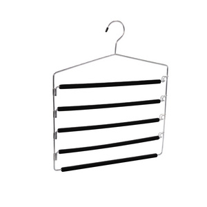 Multi layer Non-Slip Space Saving Pants Clothes Hanger Scarves Belt Towel Rack Shirts Pant Hanger