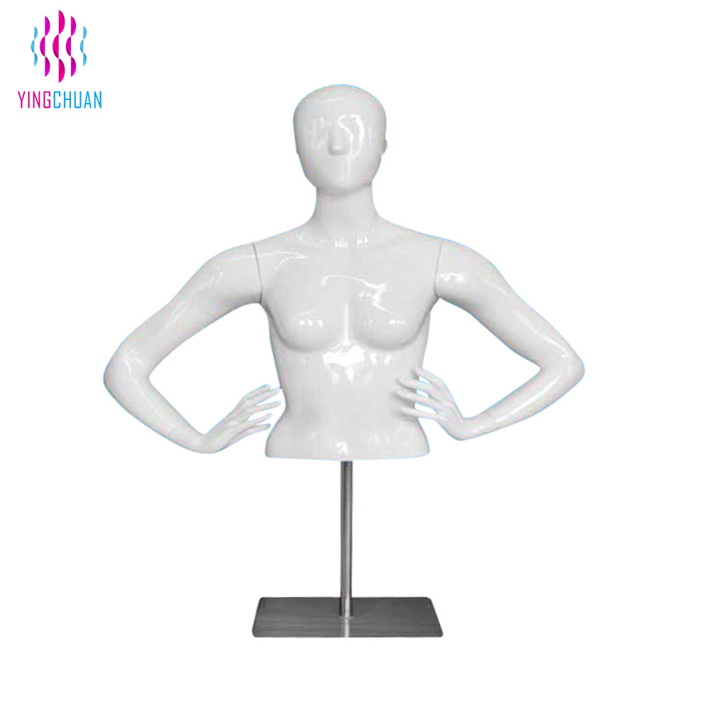 Fashion Female Upper Body Torso Mannequin Plastic Female And Male Bra Display Female Mannequin