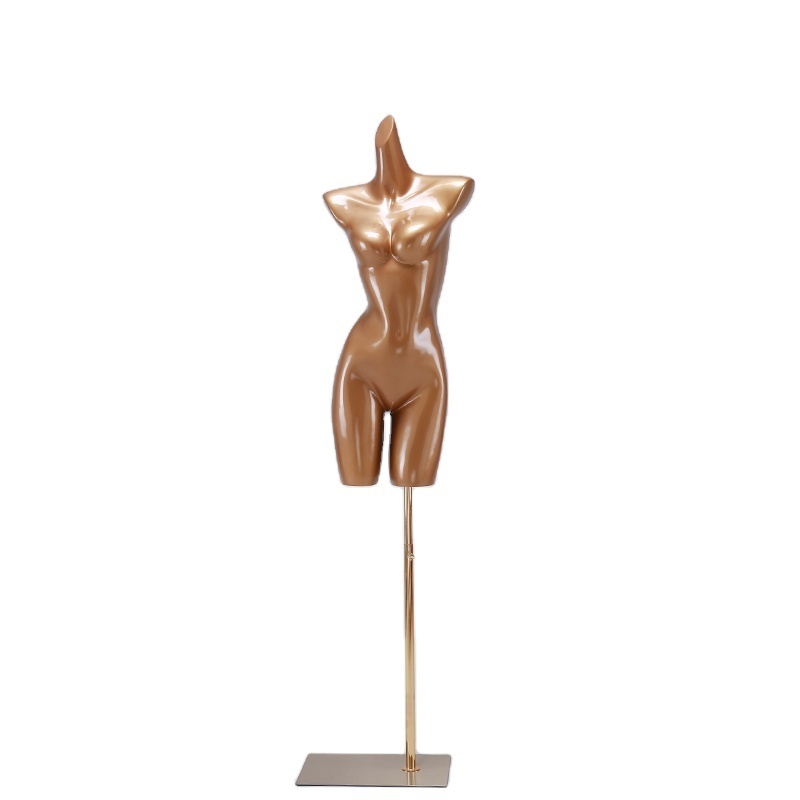 Fashion Gold Woman Lady Fiberglass Female Mannequin Bust Underwear Lingerie Mannequin for Lingerie Display