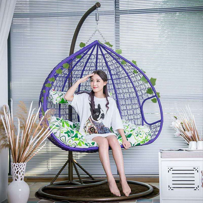 YJ Hot Selling Cheap Double Vine Chair Swing Patio Swing with Cushion Various Styles Factory Wholesale