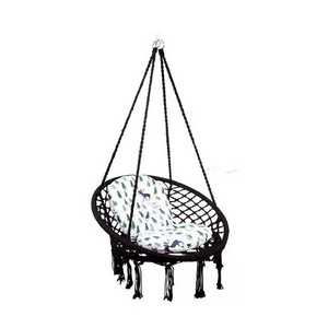 YJ Indoor Single Person Hanging Chair Handmade Hanging Basket Hanging Chair Patio Swing Leisure Lazy Lying Chair