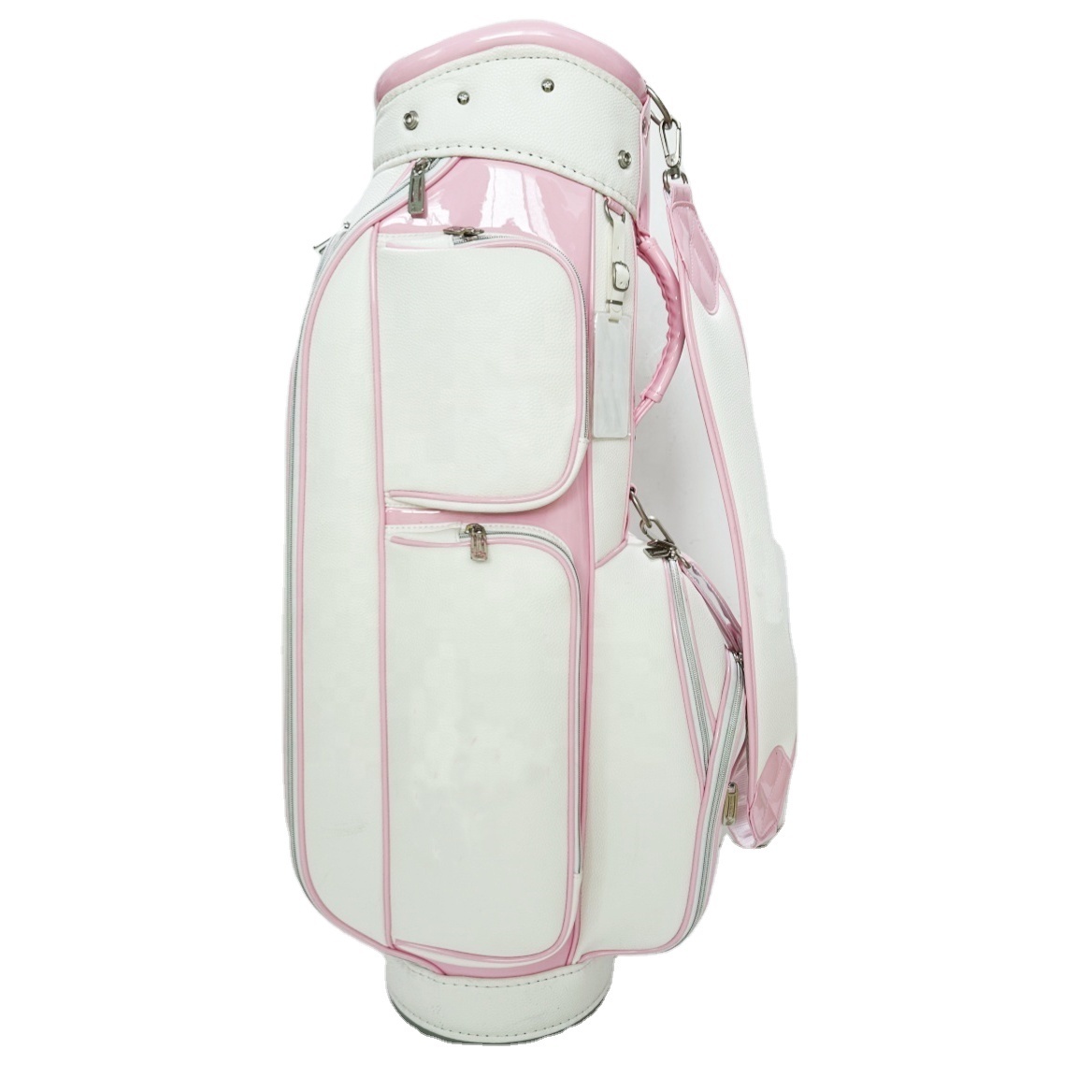 Free sample Pink PU Ladies Golf Caddie Bag