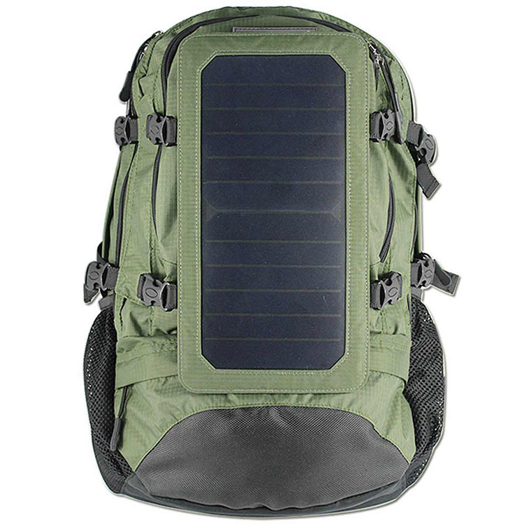 Free sample  Hiking Daypack Backpack with Solar Charger and LED Camping Light for Hiking