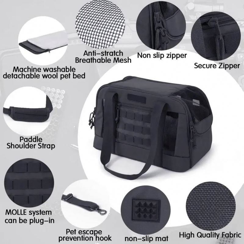 Free Sample Heavy Duty Foldable Waterproof Breathable Travel Pet Bag Carrier Portable Small Animal dog Carrier Bag