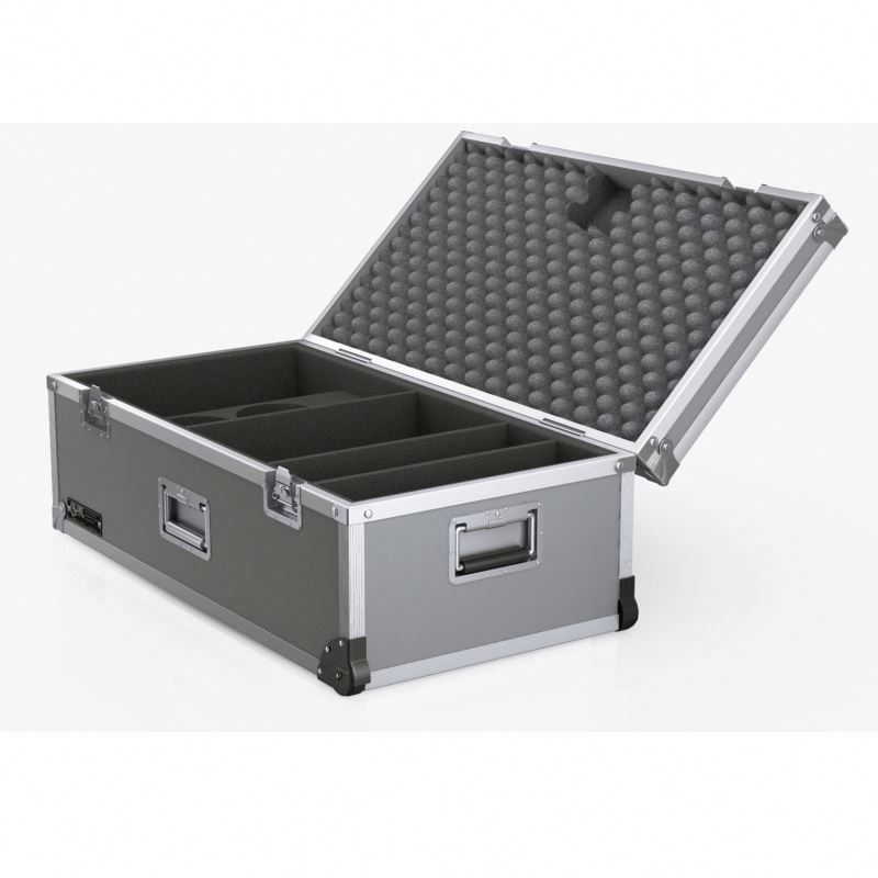 Free Sample Custom Size Silver Fireproof Long Large Aluminum Secure Lock Case Briefcase Portable Tool Box with Foam Padding