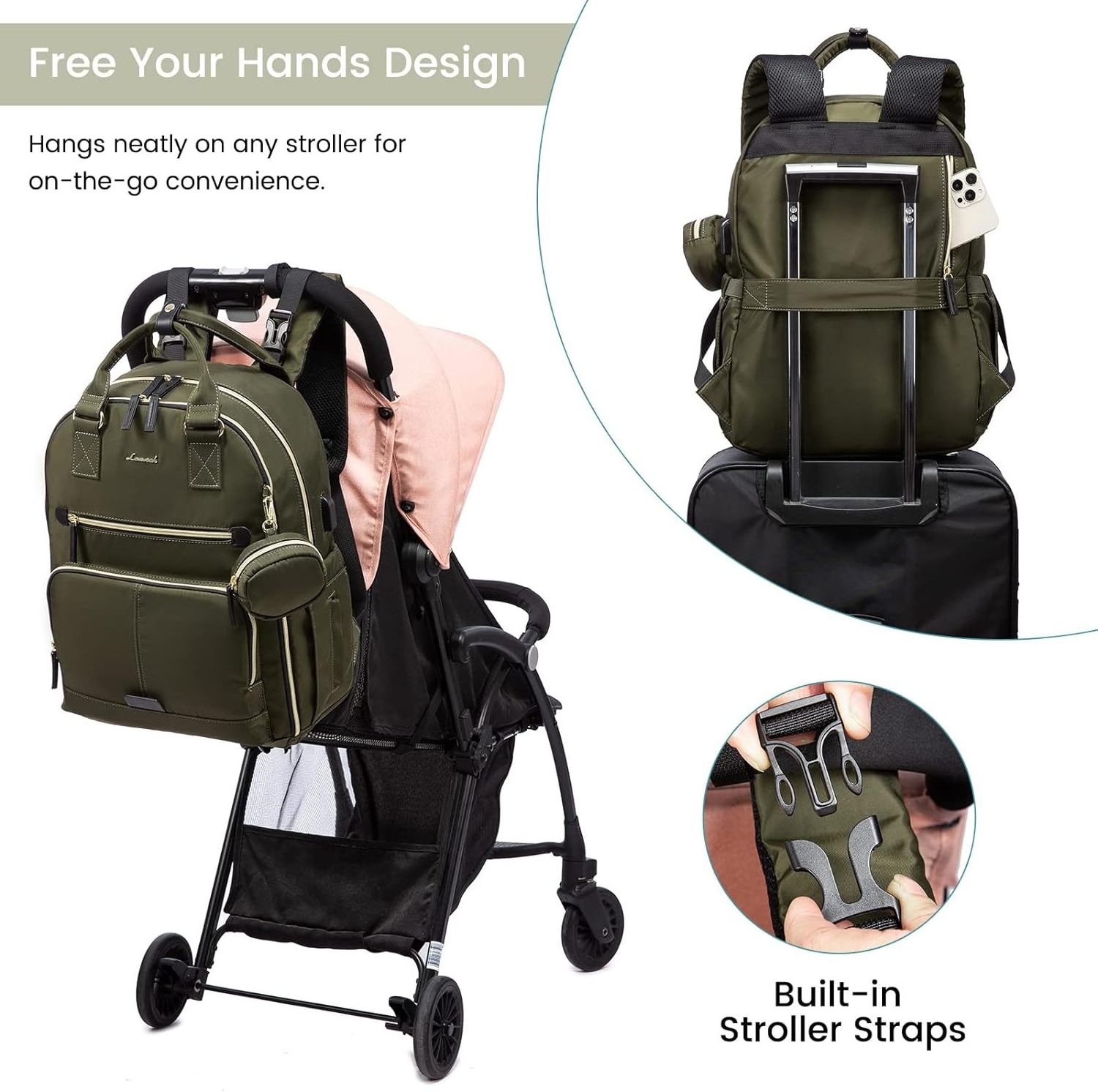 Free sample Diaper Bag Backpack - Multifunction Waterproof Dad Diaper Bag Travel Diaper Bag