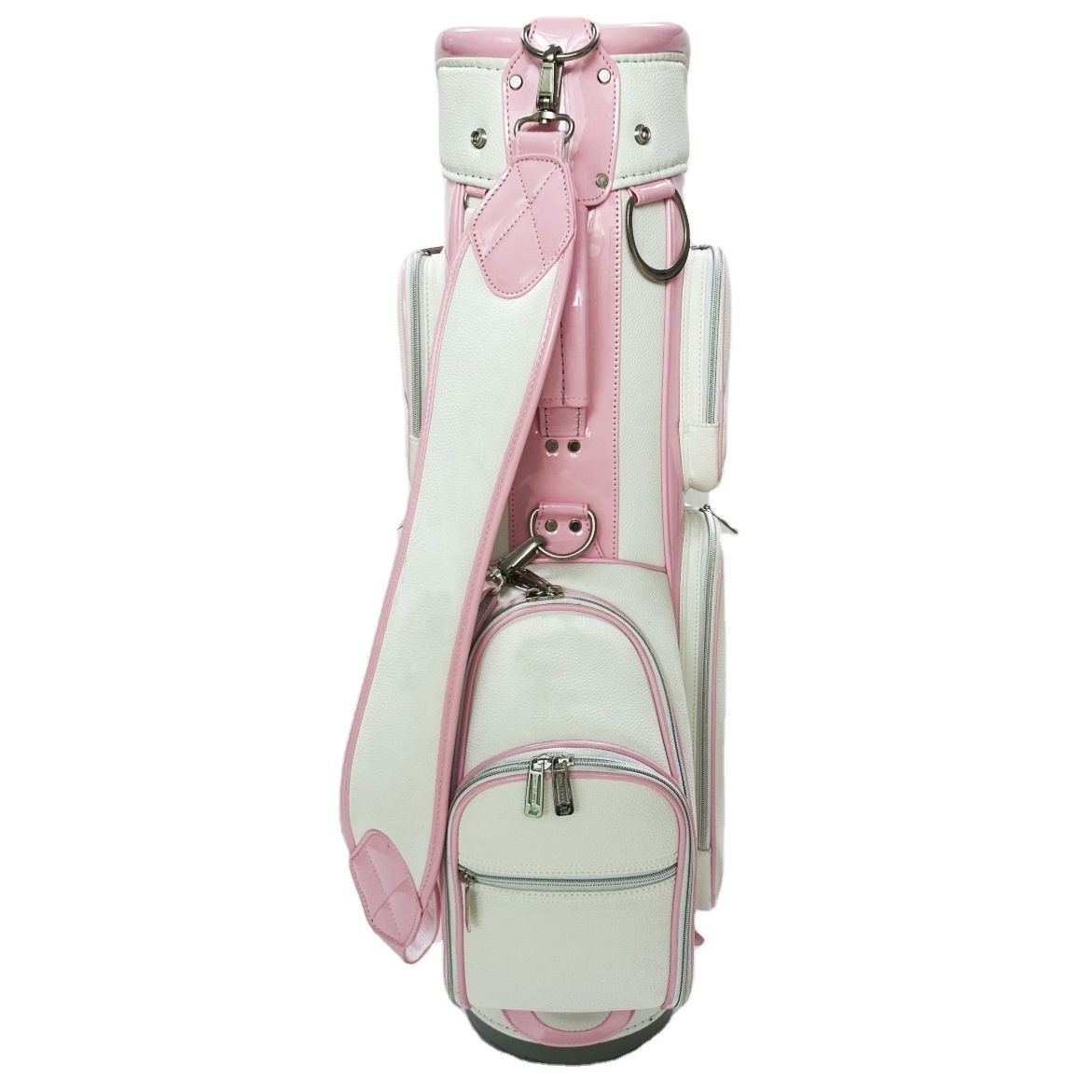 Free sample Pink PU Ladies Golf Caddie Bag