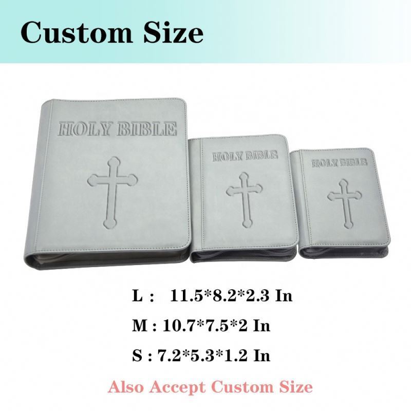 Free Sample High Quality Waterproof Church Bag Leather Bible Cover for Women Sublimation Bible Covers