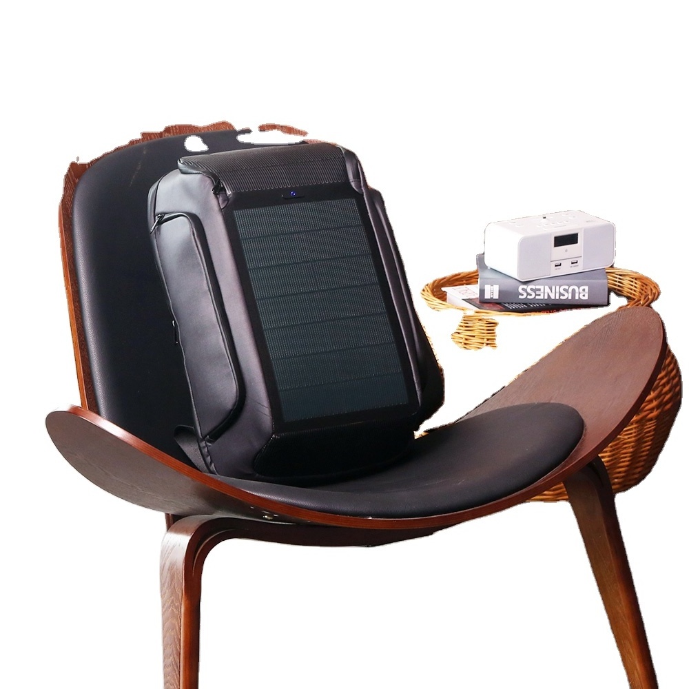 Free sample Kingsons Factory customization solar powered panel bagpack outdoor laptop backpack for men solar backpack smart