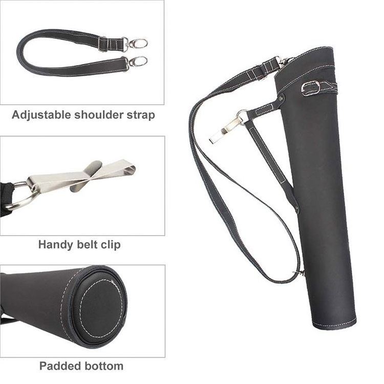 Free sample Tactical hunting archery Arrow Quiver  Shoulder Bag back Hanging Belt Storage Cylinder Arrow