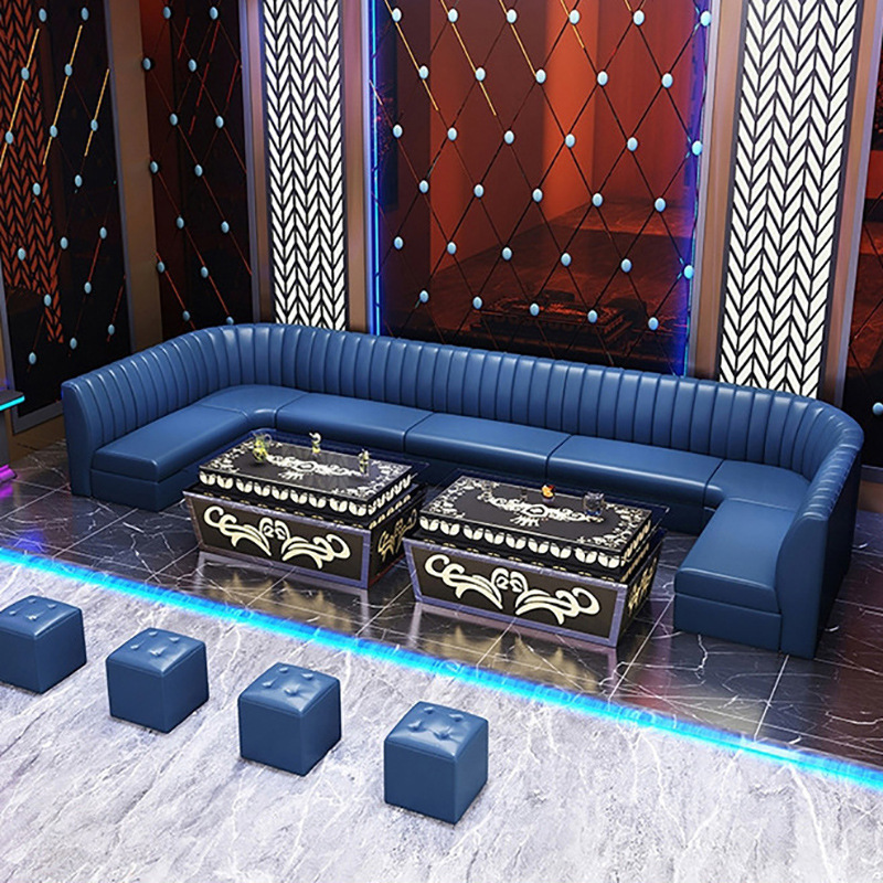 Youtai Factory Night Club Furniture L-shaped leather KTV sofa shop Karaoke table and chair sofa