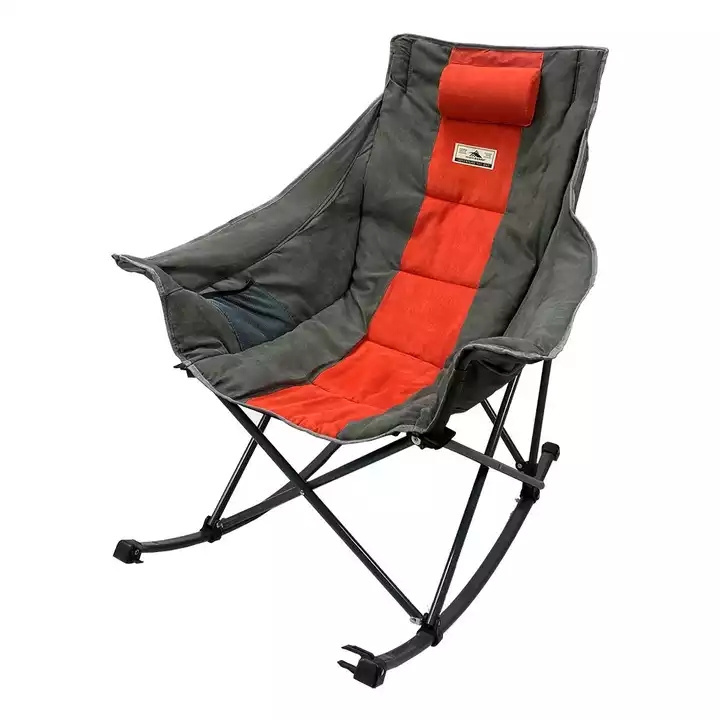 Luxury Comfortable Portable Foldable Outdoor Camping Rocking Chair Camping Beach Rocking Chair