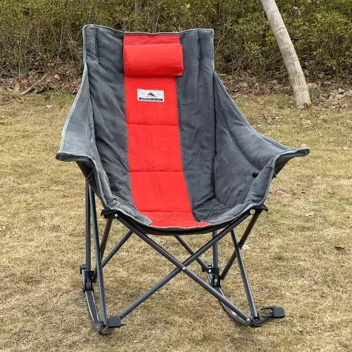 Luxury Comfortable Portable Foldable Outdoor Camping Rocking Chair Camping Beach Rocking Chair