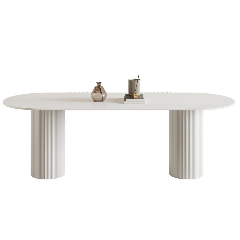 Hot modern cream style rock plate table simple household light luxury dinning room table